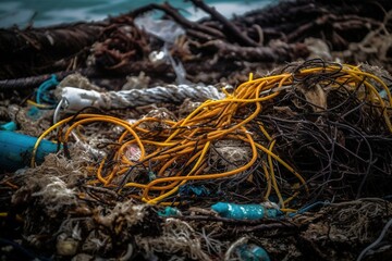 fishing nets polluting the environment