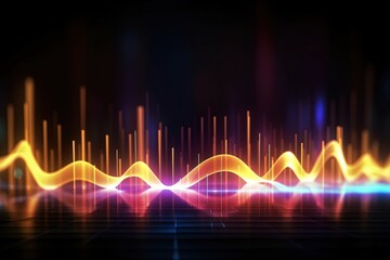 abstract futuristic background with pink blue glowing neon moving high speed wave lines and bokeh lights. Data transfer concept Fantastic wallpaper, Ai Generative