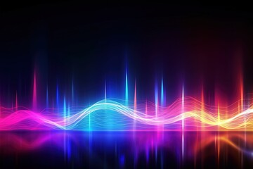 abstract futuristic background with pink blue glowing neon moving high speed wave lines and bokeh lights. Data transfer concept Fantastic wallpaper, Ai Generative