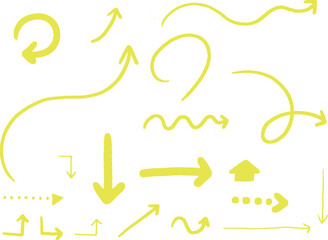 手描きの矢印ベクターセット