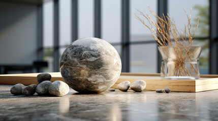 stones on the wall HD 8K wallpaper Stock Photographic Image
