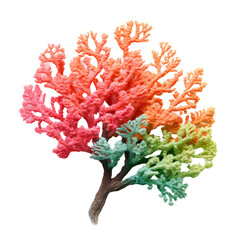 coral isolated on transparent background cutout
