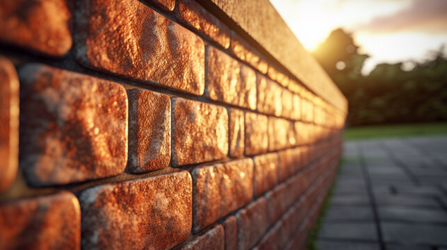 brick wall with light HD 8K wallpaper Stock Photographic Image