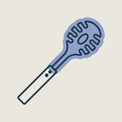 Kitchenware spaghetti spoon vector icon