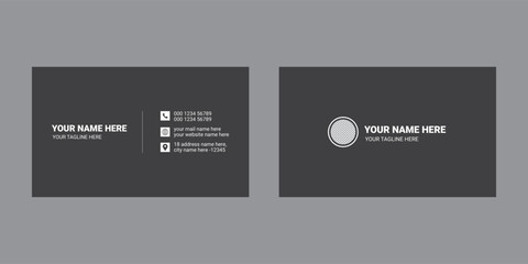 Simple clean business card design for corporate business, professional and modern visiting card design.Personal use.

