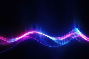 abstract futuristic background with pink blue glowing neon moving high speed wave lines and bokeh lights. Data transfer concept Fantastic wallpaper, Ai Generative