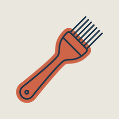 Silicone cooking brush vector icon