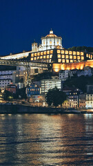 Fototapeta na wymiar douro, river, water, porto, night lights, tourism