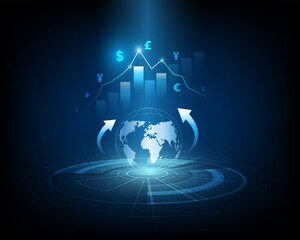 Currency exchange money abstract high speed network