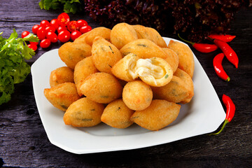 stuffed with cheese, Brazilian snack