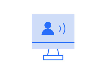 Isolated Geometric streaming illustration in flat style design. Vector illustration and icon. 