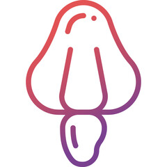 cashew apple gradient line icon