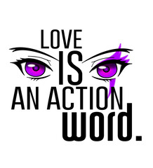 Text Design Love is an Action Word Eyes Anime Manga
