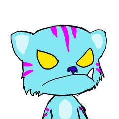 cartoon monster character design colorful children comic screaming alien