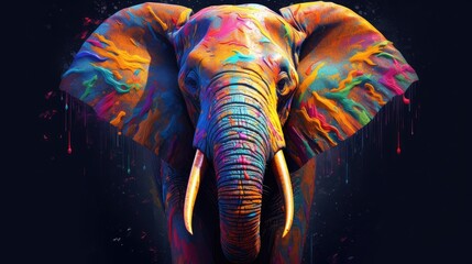Bright colors of the elephant