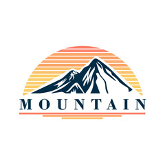 mountain logo template vector beautyfull view