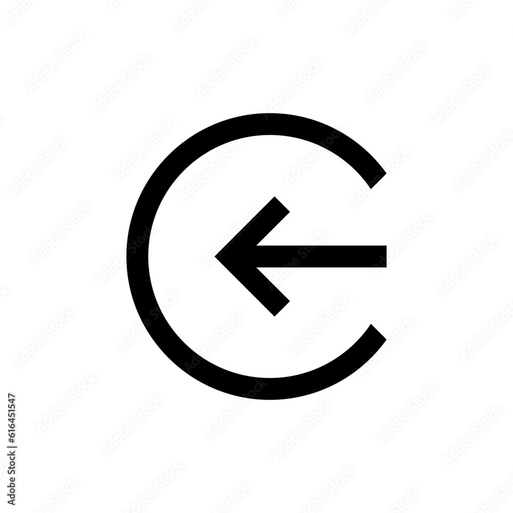 Poster arrow Login account icon - Enter symbol, log in icon button - arrow and door icon entry symbols in thin line, outline and stroke style for apps and website