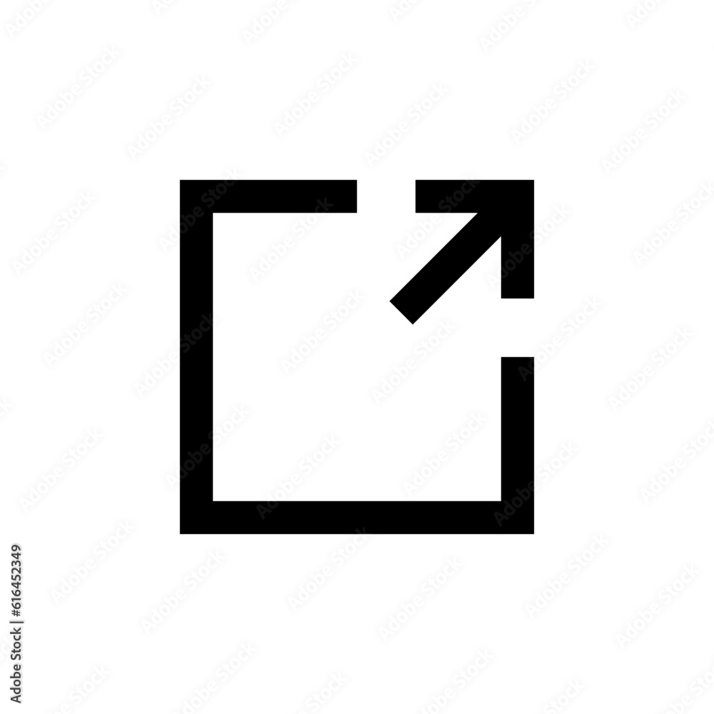 Poster page open new window icon, External Link Icon symbol, open another tab icon button