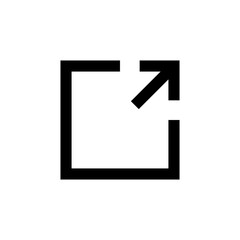 Fototapeta premium page open new window icon, External Link Icon symbol, open another tab icon button