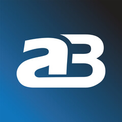 AB letter background vector design, AB logo design.