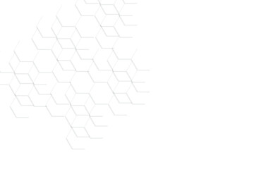 Background with white and grey hexagonal lines, Abstract 3d hexagonal background with shadow. Abstract hexagonal concept technology, banner and wallpaper background.