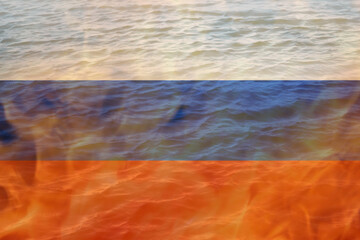 Civil war in Russia news. PMK Wagner against the Russian army. Prigozhin against Putin. Flag....