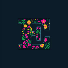 flower icon in full color font, modern logo, luxury, minimalist, vector