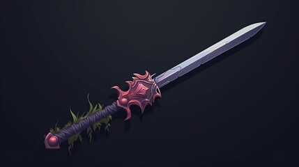 Pixel game sword weapon
