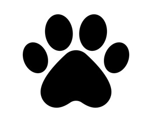 Paw icon. Dog, cat paw icon. Zoo, vet logo element. Paw print vector symbol.