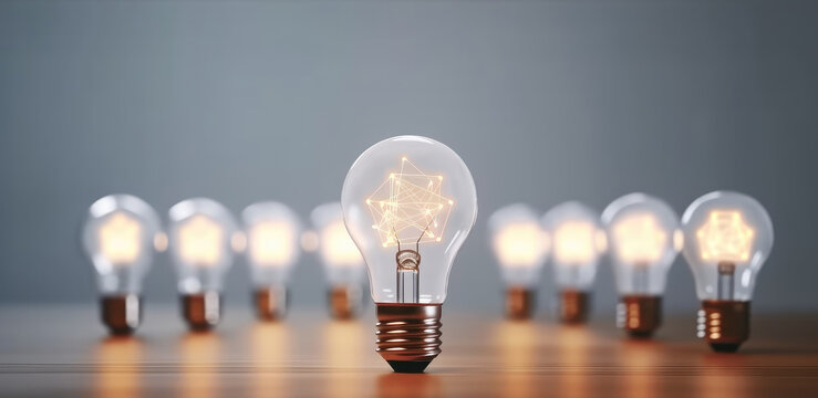 light bulb creative concept material