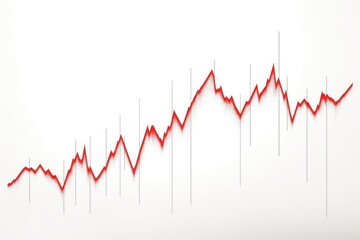 Fototapeta premium red business data graph