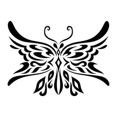 black and white tattoo butterfly 