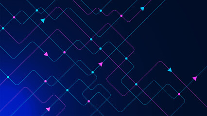 Geometric background with connecting dots and lines. Big data visualization, social networking and communication technology background design concept.