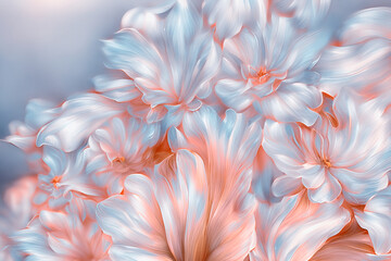Akrylowe kwiaty, kolorowe tła. Generative AI - obrazy, fototapety, plakaty