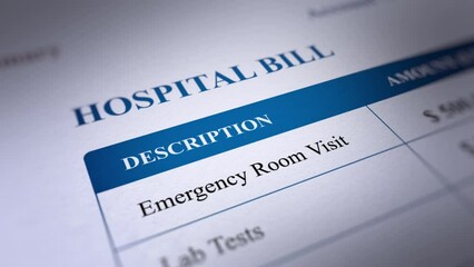 Animated Hospital Bill , Fictitious Data Created Exclusively for This Concept Footage
- Powered by Adobe