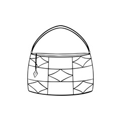 Beautiful doodle woman bag, great design for stickers, fashion journals and for any purposes