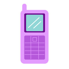 Digital Retro Pastel Illustration Set Handphone