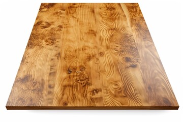 wood tabletop isolated on white background. Generated by AI