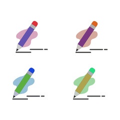 set of pencil drawing vector illustration