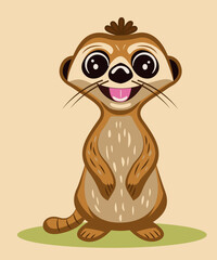Fototapeta premium meerkat cartoon character design