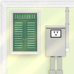window and power supply illustrations