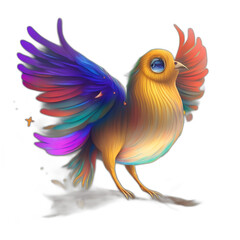 Fototapeta premium Magical bird with outstretched wings