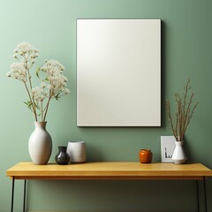 table with flowers and vases