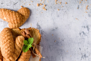 Nut Cookies. Homemade shortbread cookies