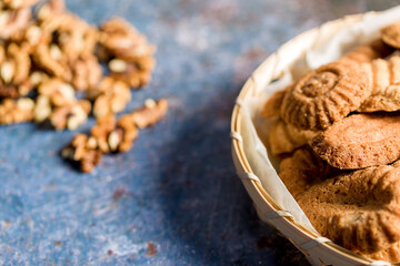 Nut Cookies. Homemade shortbread cookies