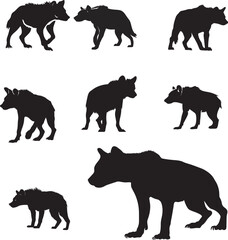 set of hayna silhouettes