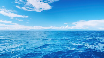 Fototapeta premium Beautiful blue sky. Beautiful clouds. Beautiful blue sea