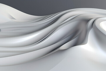 Abstract minimalistic white futuristic background. Ai generated