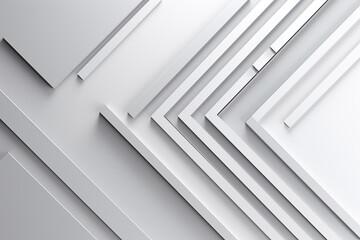 Obraz premium Abstract minimalistic white futuristic background. Ai generated