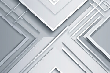 Obraz premium Abstract minimalistic white futuristic background. Ai generated